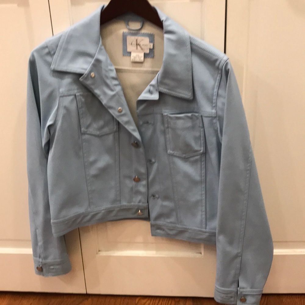 Girls size large Calvin Klein 50% polyurethane 50% PVC jacket. Great condition